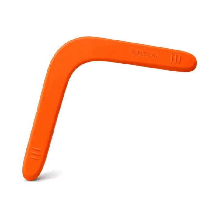 Bumerangue laranja de 16 cm