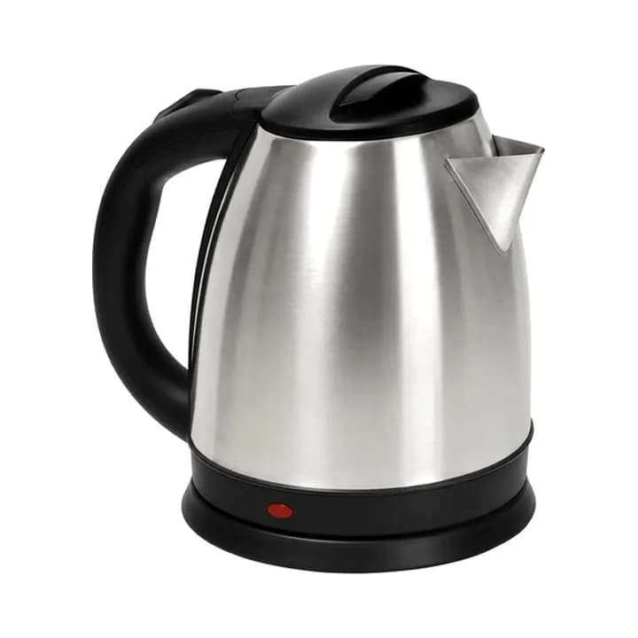 Chaleira elétrica de inox com base preta